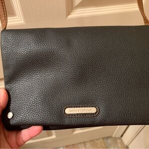 Dana Buchman Black Leather Crossbody Bag
